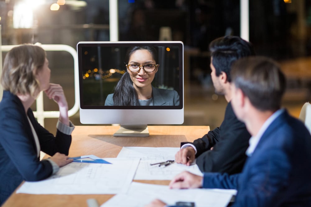 Facilities Management professional in a conference call