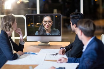 Facilities Management professional in a conference call