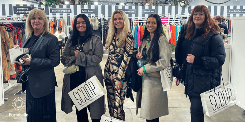 Fashion students attending a buying show Scoop London