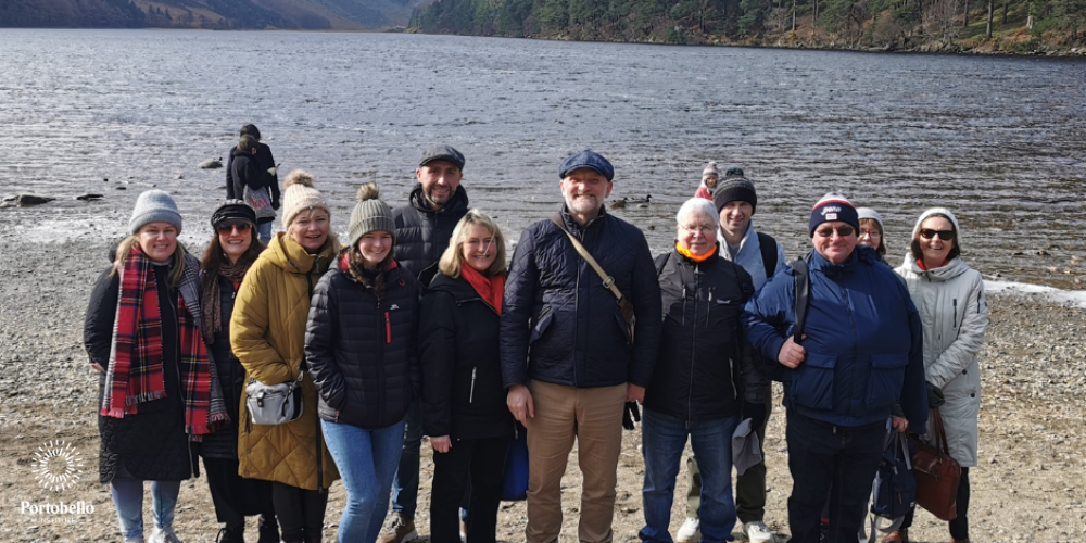 a group of people on a tour in Ireland