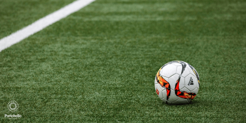 Adidas soccer ball on field