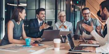 Professionals in working environment