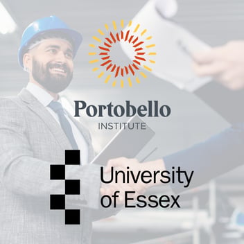 Portobello Institute and University of Essex logos with facilities management professional