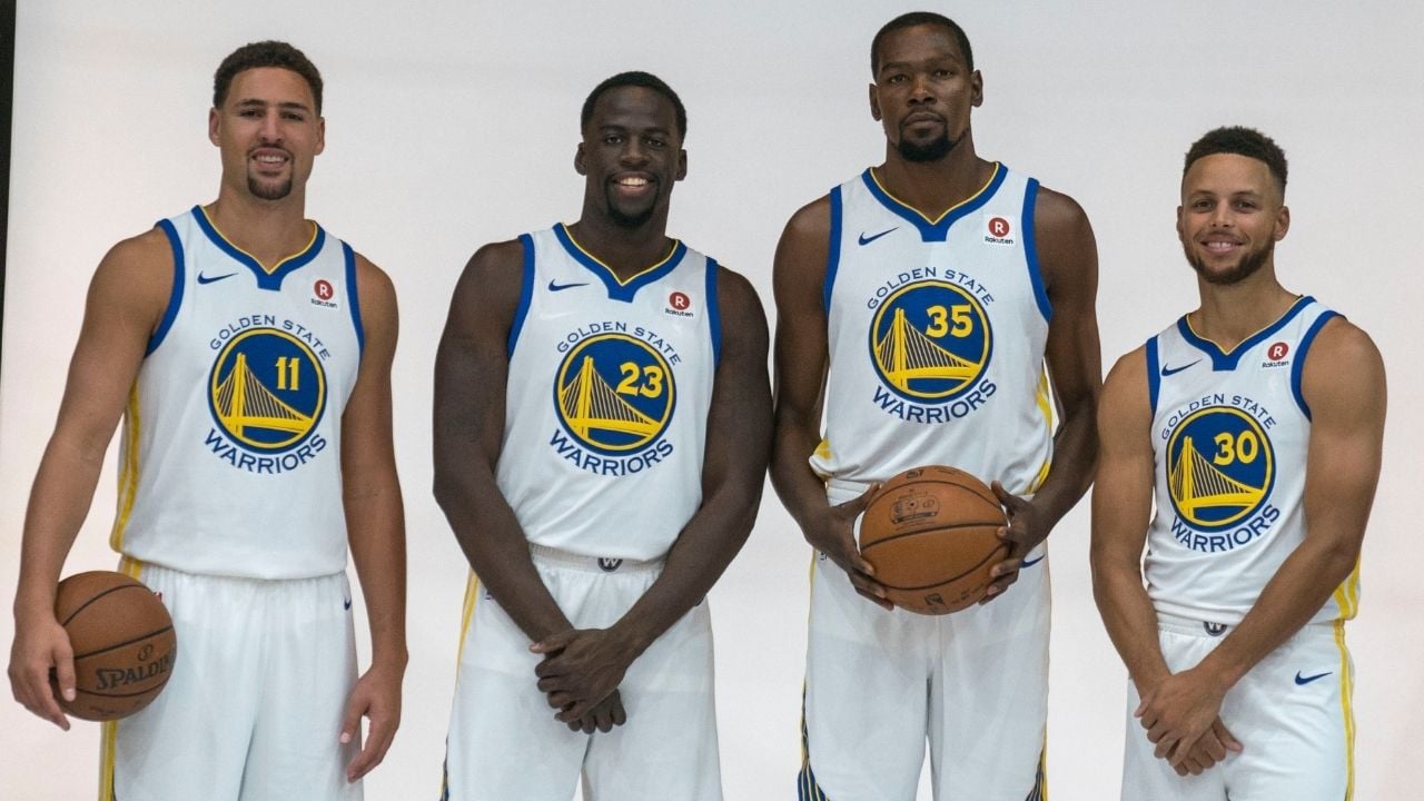 Klay Thompson, Draymond Green, Kevin Durant and Stephen Curry.